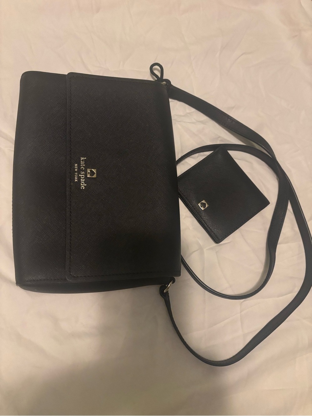 kate spade Black Crossbody Messenger with Matching Cardholder